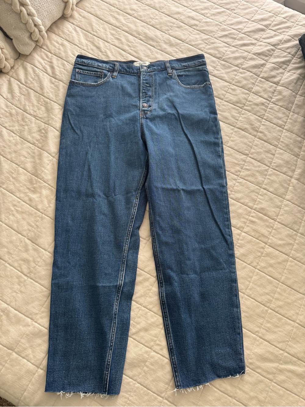 Abercrombie & Fitch Dark Blue Straight Leg Jeans